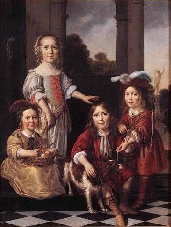 MAES, Nicolaes Portrait of Four Children oil painting image